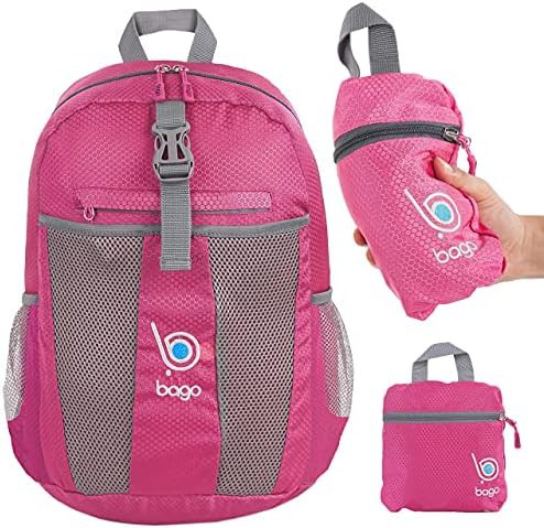 Pink foldable travel daypack 25L — photo 3