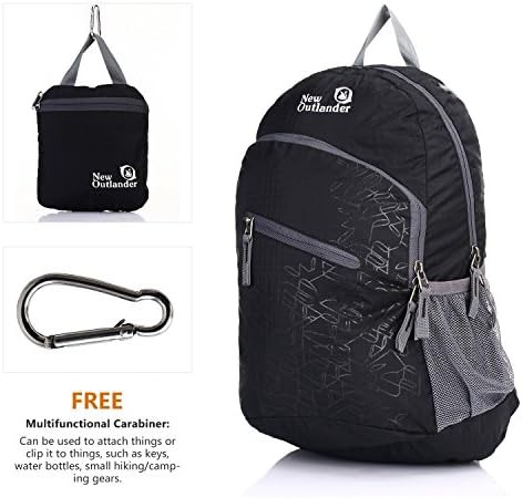 Outlander black large travel hiking daypack — photo 2