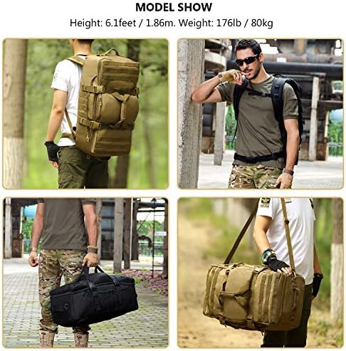 Outdoor tactical duffel backpack 60L waterproof — photo 3