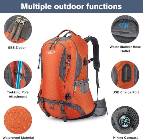 Blue 50L outdoor climbing backpack daypack — photo 3