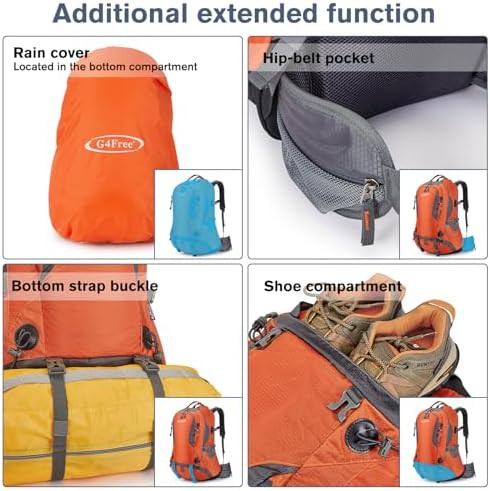 Blue 50L outdoor climbing backpack daypack — photo 4