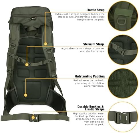 50L survival rucksack with rain cover — photo 5