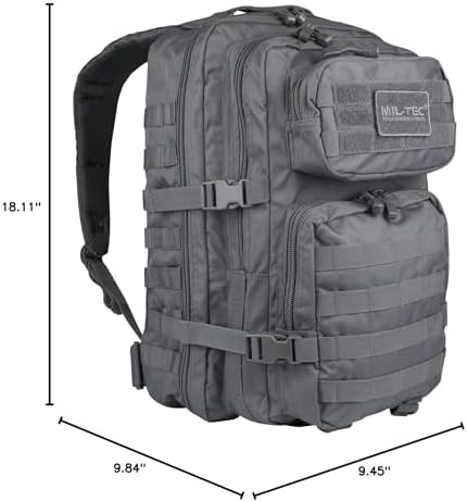 Compact Urban Gray Tactical Assault Backpack — photo 3