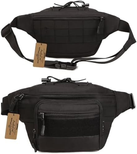 Tactical fanny pack for men in black — photo 3