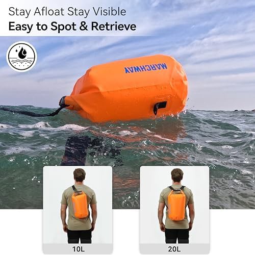 Deep orange waterproof dry bag 20l — photo 5