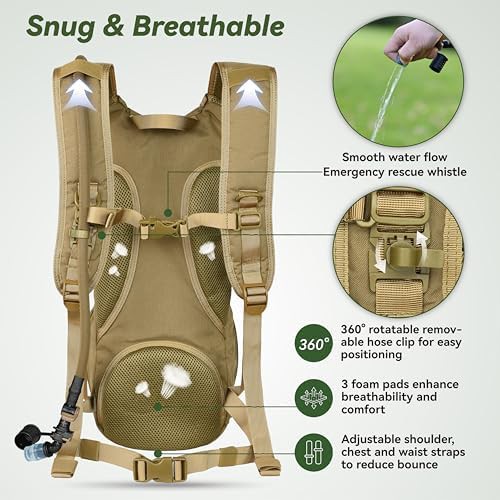 Tan tactical molle hydration pack — photo 5