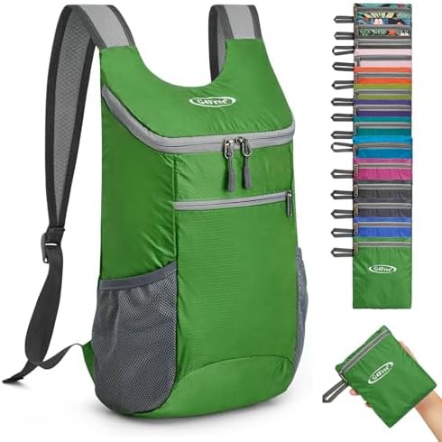 Ultralight packable nylon daypack 10l