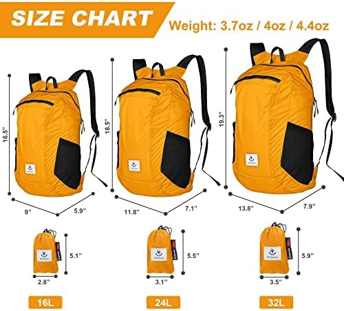 Orange water resistant hiking daypack 16l — photo 3