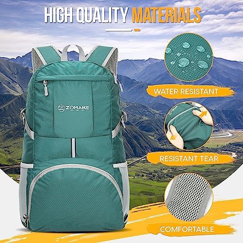 Black 35L water resistant daypack — photo 4