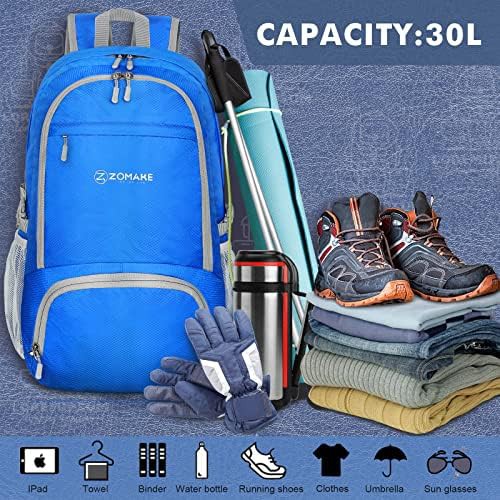 Dark blue 30L foldable camping daypack — photo 3