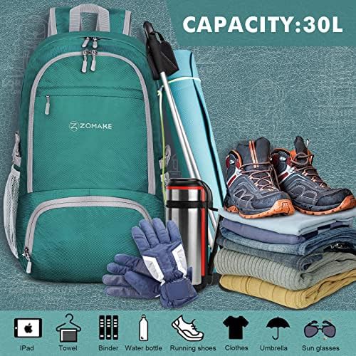 Green 30l compact folding hiking daypack — photo 3