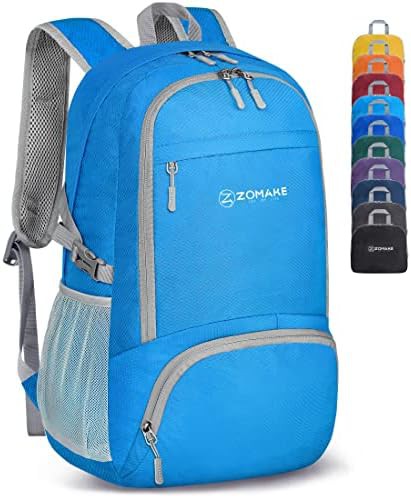 Blue 30l foldable camping backpack