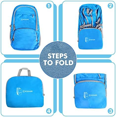 Blue 30l foldable camping backpack — photo 5