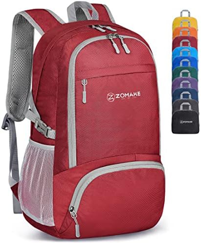 Red 30l lightweight packable daypack