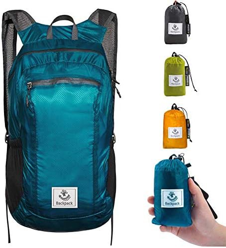 Blue water resistant hiking daypack 16L