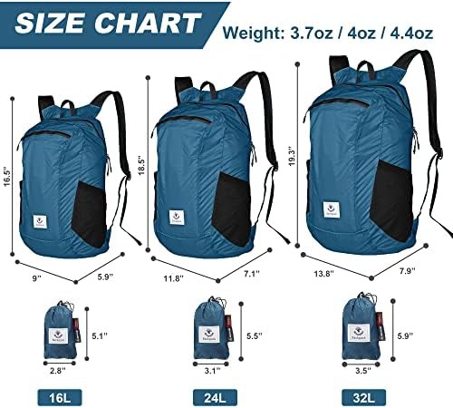 Blue water resistant hiking daypack 16L — photo 3