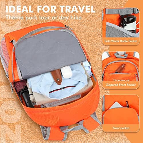 Orange 30L lightweight packable hiking backpack — photo 4