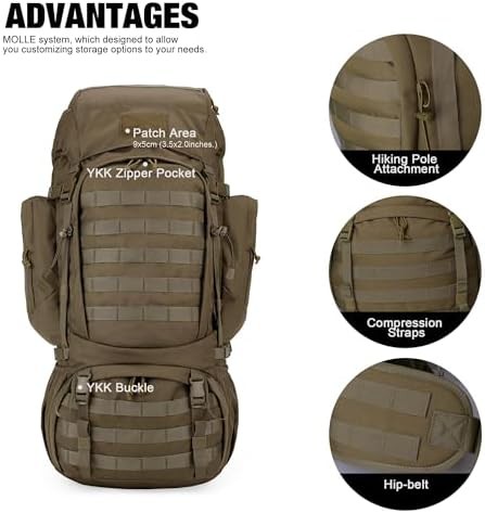60L military internal frame rucksack — photo 3