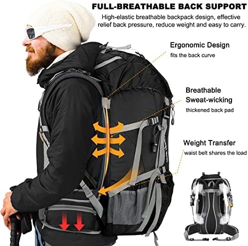 Red 50L Waterproof Hiking Daypack — photo 3