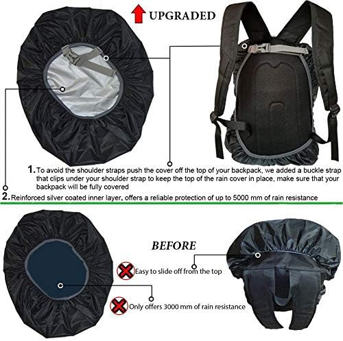 Black Waterproof Backpack Rain Cover 30-40L — photo 3