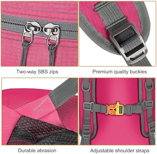 Pink 35l lightweight camping daypack — photo 4