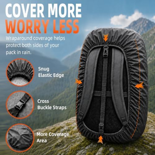 Protective waterproof backpack rain cover — photo 4