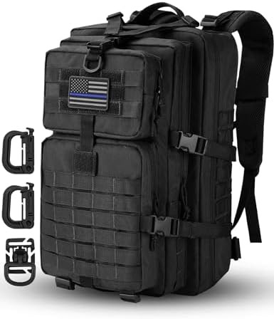 Black molle camping rucksack backpack