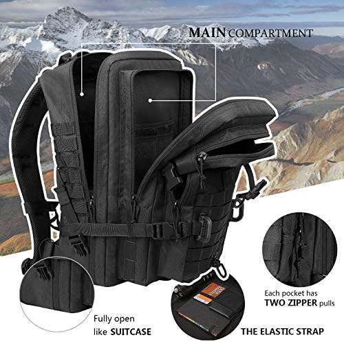 Black molle camping rucksack backpack — photo 3