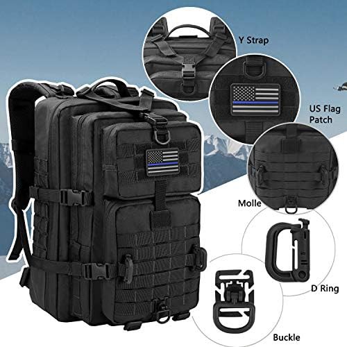 Black molle camping rucksack backpack — photo 4