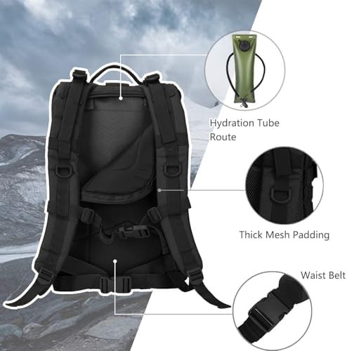 Black molle camping rucksack backpack — photo 5