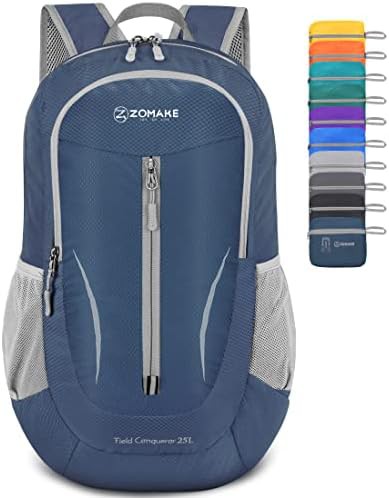 Navy blue 25L ultralight folding backpack