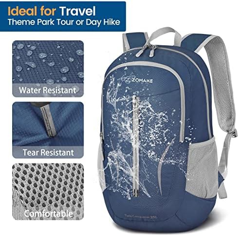 Navy blue 25L ultralight folding backpack — photo 4