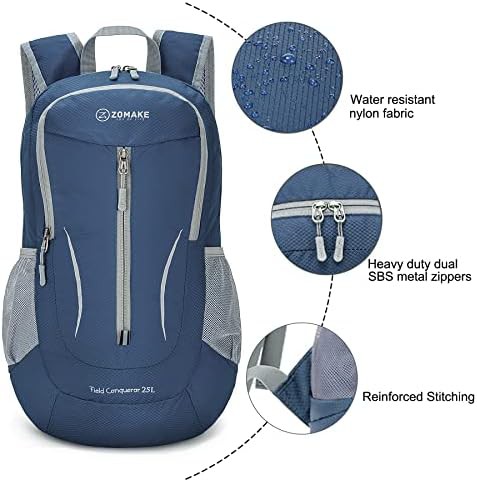 Navy blue 25L ultralight folding backpack — photo 5