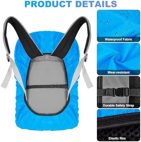 Black and blue 30L-40L rucksack rain cover — photo 5