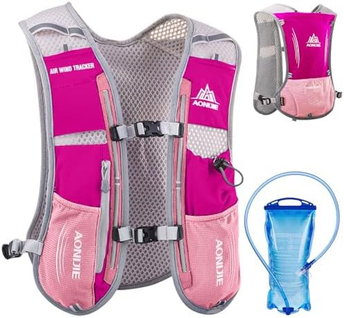 Azarxis rose red hydration vest with 1.5L bladder