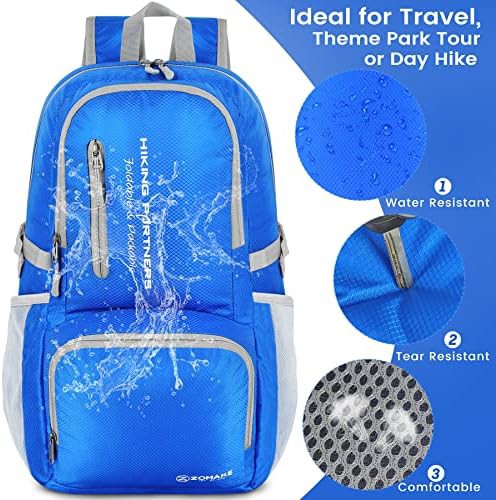 Dark blue 35l foldable hiking backpack — photo 4