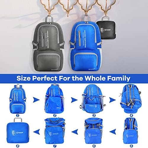 Dark blue 35l foldable hiking backpack — photo 5
