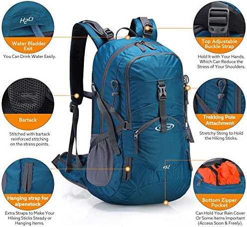Mens 45l hiking backpack cover — photo 3