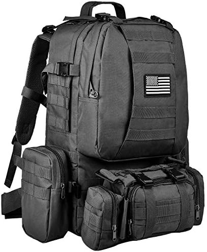 CVLIFE tactical military rucksack black patch