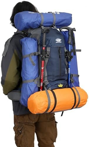 Waterproof 50L hiking backpack with rain cover — photo 3