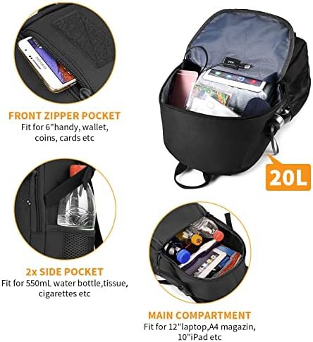20L tactical assault daypack black — photo 4