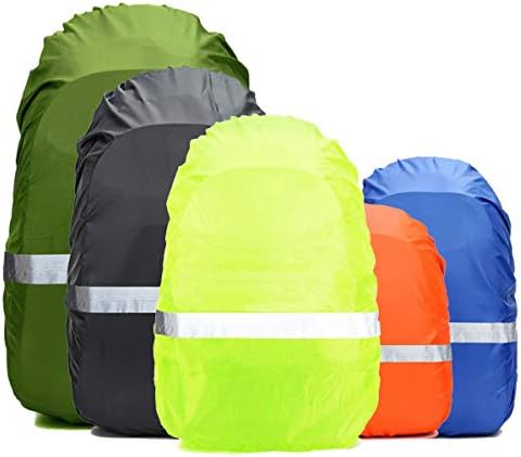 Reflective ultralight backpack cover with pouch