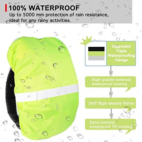 Reflective ultralight backpack cover with pouch — photo 3