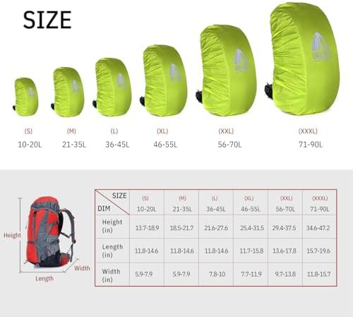 Waterproof backpack rain cover for hiking — photo 3