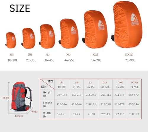 Waterproof protective backpack rain cover — photo 3