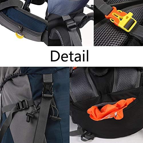Orange 50l camping hiking backpack — photo 4