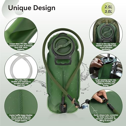 Green insulated hydration bladder 3l — photo 3