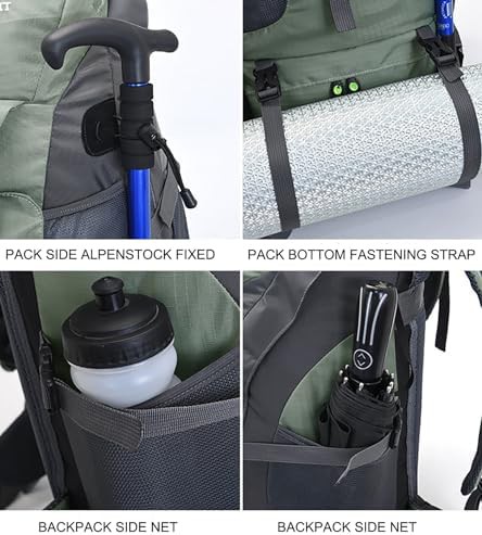 Bseash 50L hiking backpack in black — photo 3