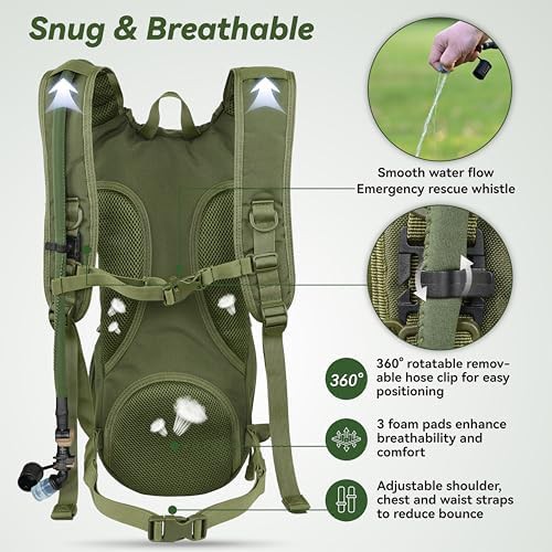 Green tactical molle hydration pack — photo 5