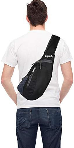 Black foldable sling chest backpack for cycling — photo 3